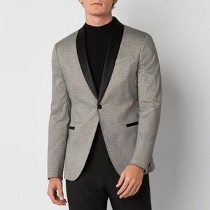 Ferrar Mens Stretch Fabric Slim Fit Tuxedo Jacket
